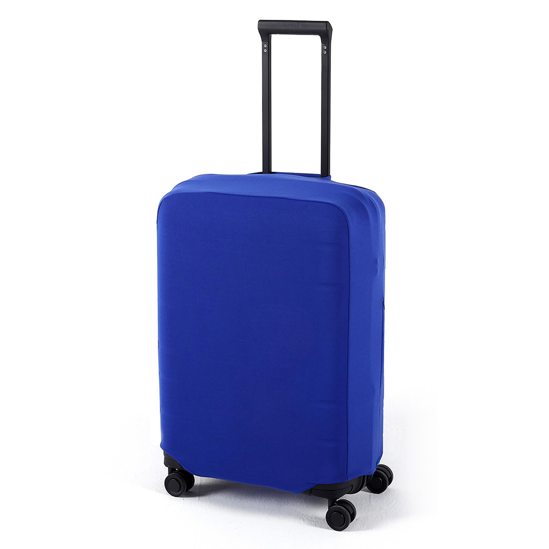 Cubre valija mediana 24″ a 26″ azul lisa