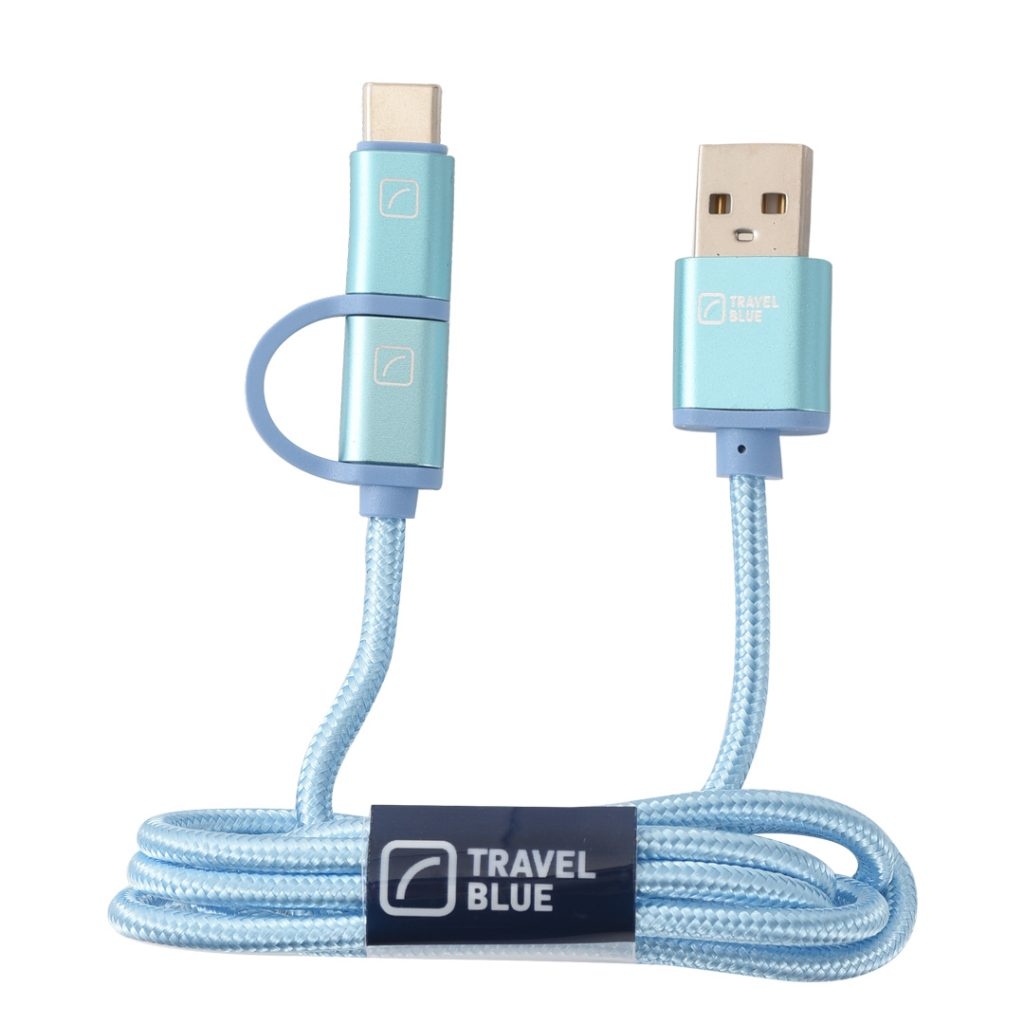 Cable USB 2 en 1, micro USB y tipo C 1 Cable USB 2 en 1, micro USB y tipo C