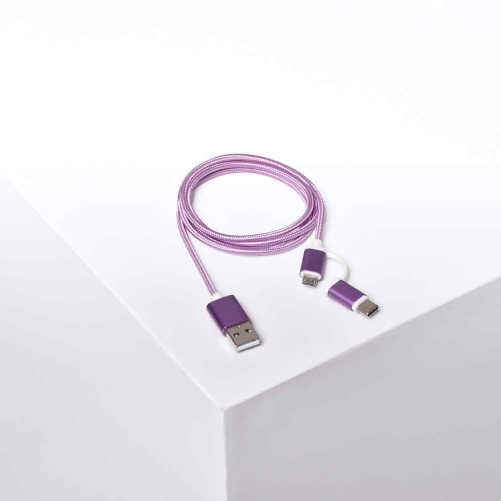 Cable USB 2 en 1, micro USB y tipo C 3 Cable USB 2 en 1, micro USB y tipo C - Imagen 3